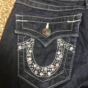 True Religion Hi-Rise Boot Jeans Beaded Size 26